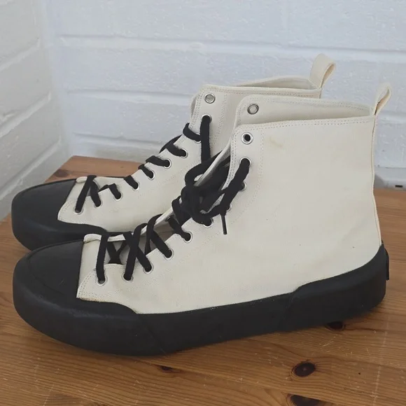 Jil Sander Canvas Lace-Up Boots Men Size 44 US 11